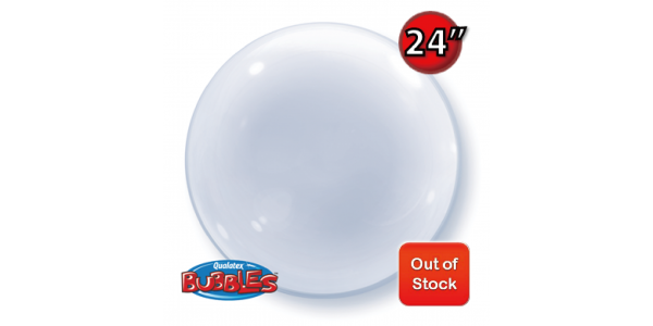 Deco Bubble 24"- Clear (Pkgd.) Out of Stock, QBDECO-68825