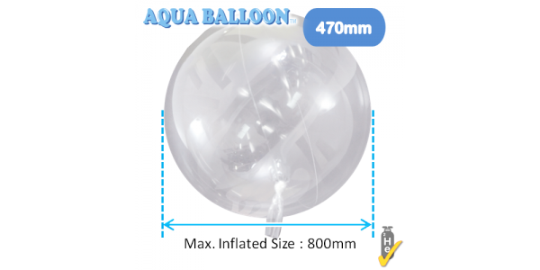 Aqua Balloon Round 470mm (Non-Pkgd. / 1ct), TK-AQ-R320012