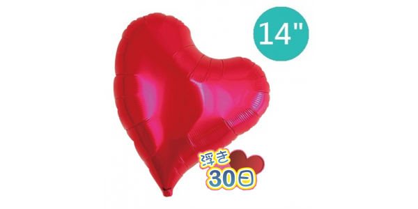 Ibrex Sweet Heart 14" 甜心形 Metallic Red (Non-Pkgd.), TKF14SHP317001 _220 
