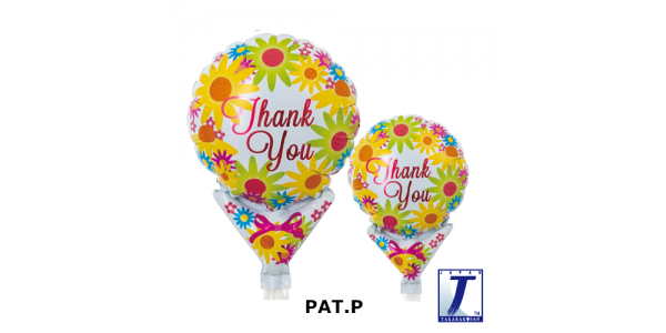 Upright Balloon 5"/ Printed_Thank You Yellow Bouquet (Non-Pkgd.), TK-UPB-I810528 