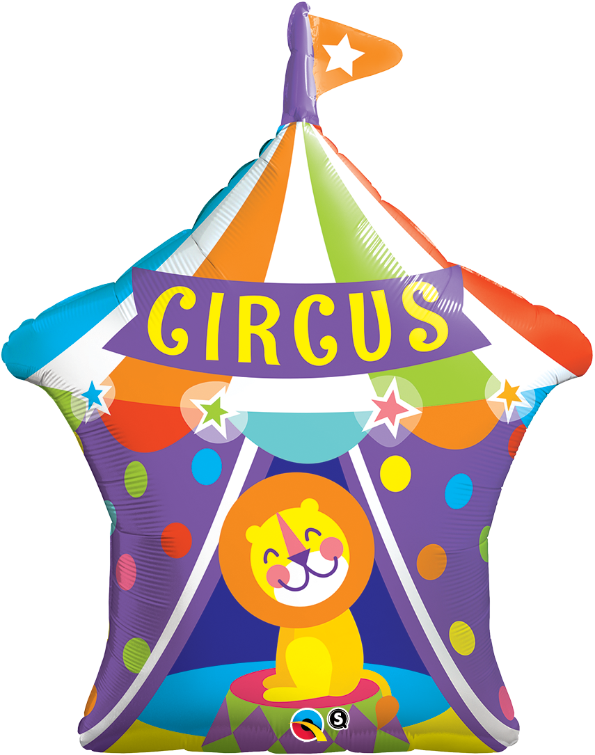 36" foil big top circus lion (pkgd.)   qf36si25239