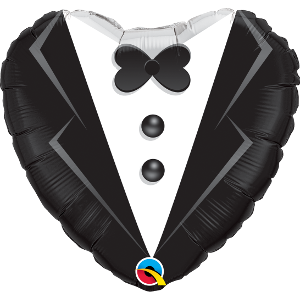 18" Foil Wedding Tuxedo (pkgd.), QF18HI15784 (0) <10 個/Bag>