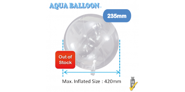 Aqua Balloon Round 235mm (Non-Pkgd. / 5ct) (Out of Stock), TK-AQ-R320011