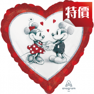 Anagram Foil - 17" Mickey & Minnie Love (Heart Shape) , A-S60-28040