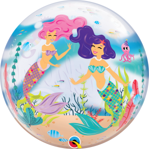 Bubble 22" Mermaid Birthday Party (Pkgd.), QBB-87741 (0)  <10 個/包>