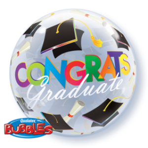 Bubble 22" Congrats Graduation Caps (Pkgd.), QBB-30197 (0) <10 個/包>