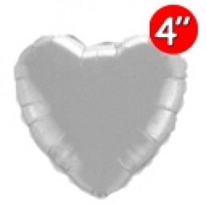 Foil Heart 4" Silver / Air Fill (Non-Pkgd.), QF04HP23483 (0) <10 Pcs/包>