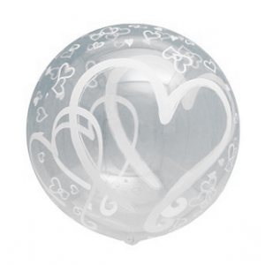 T-Balloon Round-Printed 490mm Pair Heart (10ct) , TK-TB-RI410010