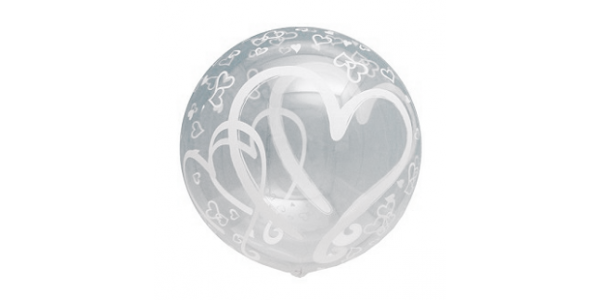 T-Balloon Round-Printed 490mm Pair Heart (10ct) , TK-TB-RI410010