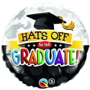 18" Foil Hats Off To The Graduate! (Pkgd.), QF18RI93214 (1) 