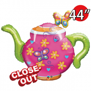 44" Foil Teapot & Butterflies (non-pkgd.), QF36RI97518 (D)