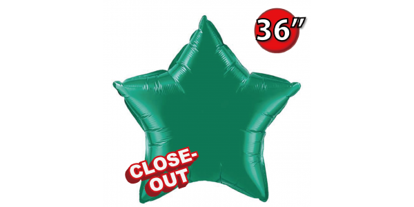 Foil Star 36" Emerald Green (Non-Pkgd.), QF36SP22374 (D) _309