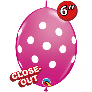 6" QuickLink* Big Polka Dots (CX) - Wild Berry (50ct) , QL06LI32024(C)-W (D) 