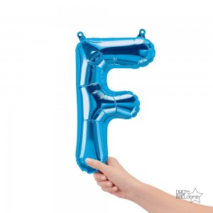Northstar Foil - 16" Letter "F" - Blue / Mini Shape _ Air / Valved (Pkgd.), NS-16-59392B