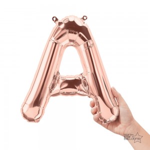 Northstar Foil - 16" Letter "A" - RoseGold / Mini Shape _ Air / Valved (Pkgd.), NS-16-59704R