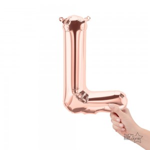 Northstar Foil - 16" Letter "L" - RoseGold / Mini Shape _ Air / Valved (Pkgd.), NS-16-59726R
