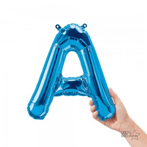 Northstar Foil - 16" Letter "A" - Blue / Mini Shape _ Air / Valved (Pkgd.), NS-16-59382B