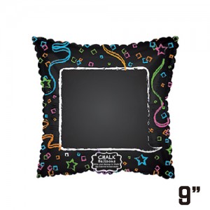 9" Foil Chalkboard Confetti Border / Air-fill , C-09-424913