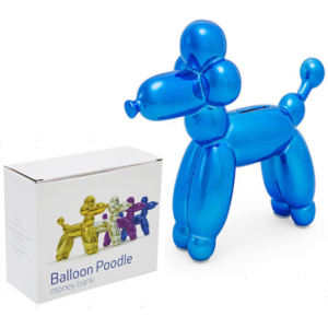 Balloon Dog Poodle 特式氣球擺設 - Money Bank 錢甖 _藍色, MBH25053
