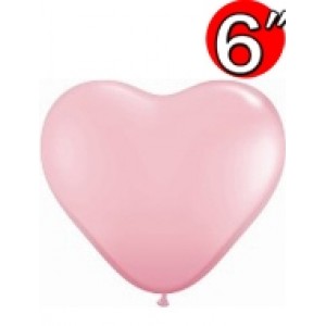 Heart 6" Std Pink , QL06HS43642 (1)/Q10