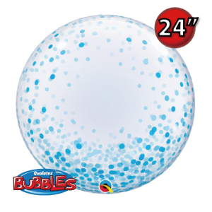 Deco Bubble 24" Blue Confetti Dots (Pkgd.), QBDECO-57789 (0) <10 個/包>