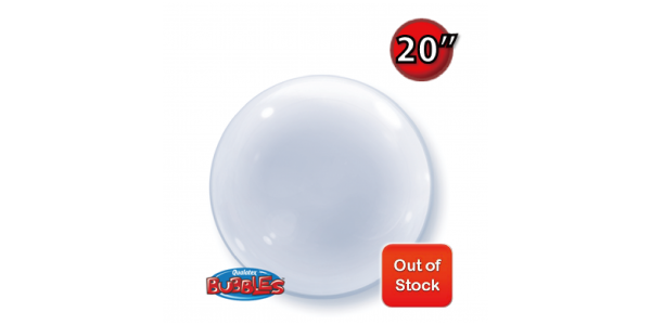 Deco Bubble 20" - Clear (Pkgd.) Out of Stock , QBDECO-68824