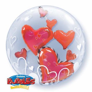 Double Bubble 24" Lovely Floating Hearts (Pkgd.), QBD-68808 (0) <10 個/包>