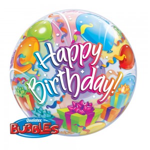 Bubble 22" Birthday Surprise (Pkgd.), QBB-65407 (0) <10 Pcs/Bag>