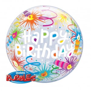 Bubble 22" Birthday Lit Candles (Pkgd.), QBB-16658 (0) <10 個/包>