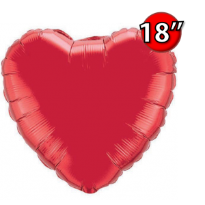 Foil Heart 18" Ruby Red (Non-Pkgd.), QF18HP23769 (2) <10 Pcs/包>