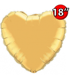 Foil Heart 18" Metallic Gold (Non-Pkgd.), QF18HP35432 (0) <10 Pcs/包>