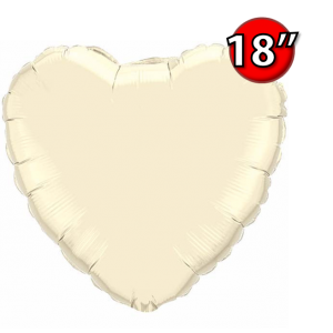 Foil Heart 18" Pearl Ivory (Non-Pkgd.), QF18HP99347 (0) <10 Pcs/包>