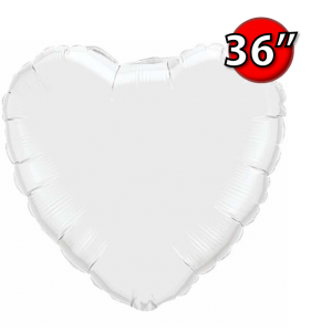 Foil Heart 36" White (Non-Pkgd.), QF36HP12668 (0) <10 Pcs/包>