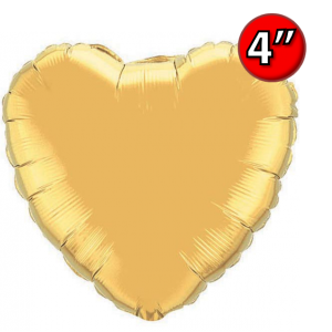 Foil Heart 4" Metallic Gold / Air Fill (Non-Pkgd.), QF04HP36336 (0) <10 個/包>
