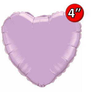Foil Heart 4" Pearl Lavender / Air Fill (Non-Pkgd.), QF04HP54538 (0) <10 Pcs/包>