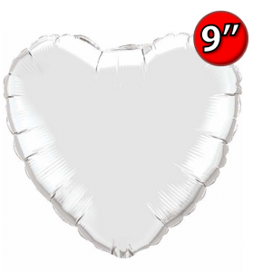 Foil Heart 9" Silver / Air Fill (Non-Pkgd.), QF09HP22464 (0) <10 Pcs/包>