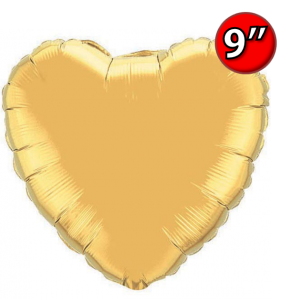 Foil Heart 9" Metallic Gold / Air Fill (Non-Pkgd.), QF09HP36334 (0) <10 Pcs/包>