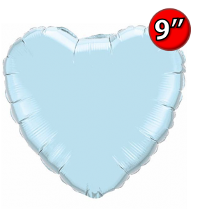 Foil Heart 9" Pearl Light Blue / Air Fill (Non-Pkgd.), QF09HP54584 (0) <10 Pcs/包>
