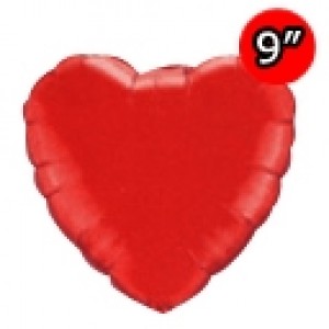 Foil Heart 9" Ruby Red / Air Fill (Non-Pkgd.), QF09HP23355 (0) <10 Pcs/包>