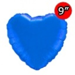 Foil Heart 9" Sapphire Blue / Air Fill (Non-Pkgd.), QF09HP24129 (0) <10 Pcs/包>