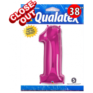 Qualatex _ 38" Number 【1】Magenta  桃紅色數字 (Pkgd.), QF38NP30555    