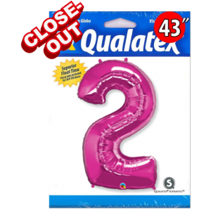 Qualatex _ 43" Number 【2】Magenta 桃紅色數字 (Pkgd.), QF43NP30559