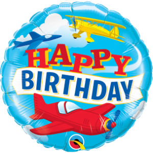 18" Foil Birthday Airplanes (Pkgd.), QF18RI57796 (0) <10 個/包>