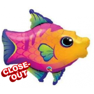 32" Foil Fanciful Fish  (pkgd.), QF32SI25151 (D) 