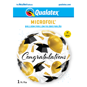 18" Foil Congratulations Gold Balloons (Pkgd.), QF18RI82283 (1) 