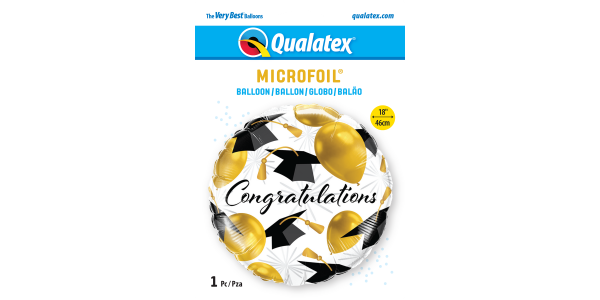 18" Foil Congratulations Gold Balloons (Pkgd.), QF18RI82283 (1) 