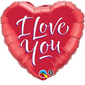 18" Foil I Love You Script Modern (pkgd.), QF18HI29133 (0) <10 個/包>
