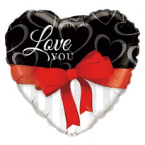 18" Foil Love You Red Ribbon (pkgd.), QF18HI21647 (0) <10 個/包>