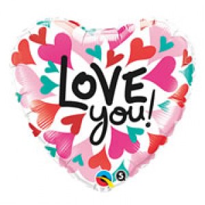 18" Foil Love You Converging Hearts (non-pkgd.), QF18HI46068 (0) <10 個/包>
