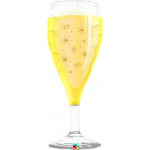 39" Foil Bubbly Wine Glass (non-pkgd.), QF39SI26371 (0) <10 個/包>